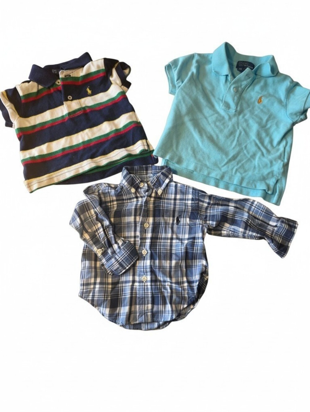 Ralph Lauren Kids 3-Piece Collared Shirt Set in Blue